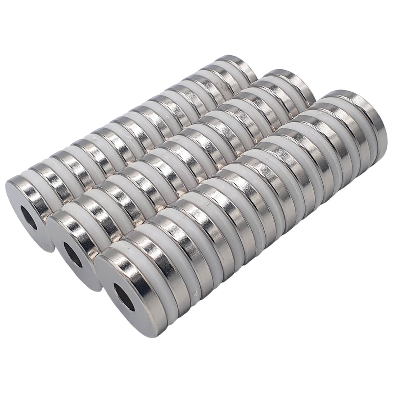aimant néodyme anneau Øext30 x Øint10 x 5 mm, puissance 11Kg 47 aimant néodyme anneau Øext30 x Øint10 x 5 mm, puissance 11Kg – Image 2