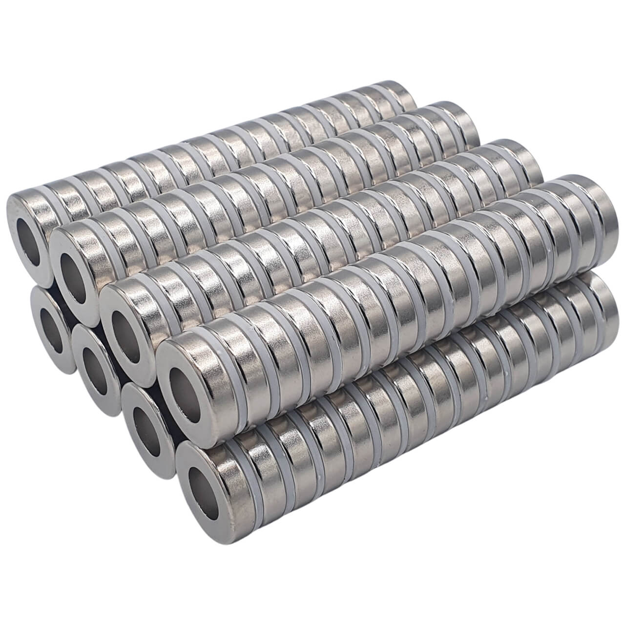 aimant néodyme anneau Øext20 x Øint10 x 5 mm, puissance 5.5Kg 48 aimant néodyme anneau Øext20 x Øint10 x 5 mm, puissance 5.5Kg – Image 3