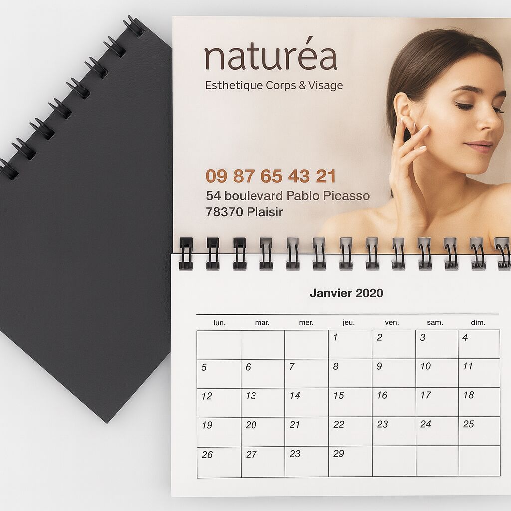 Calendrier magnet à reliure 47 calendrier magnet personnalisé avec reliure en métal