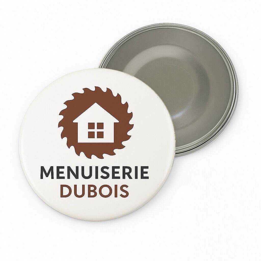 Magnet badge ⌀ 7,5cm 96 badge aimanté publicitaire D7,5cm
