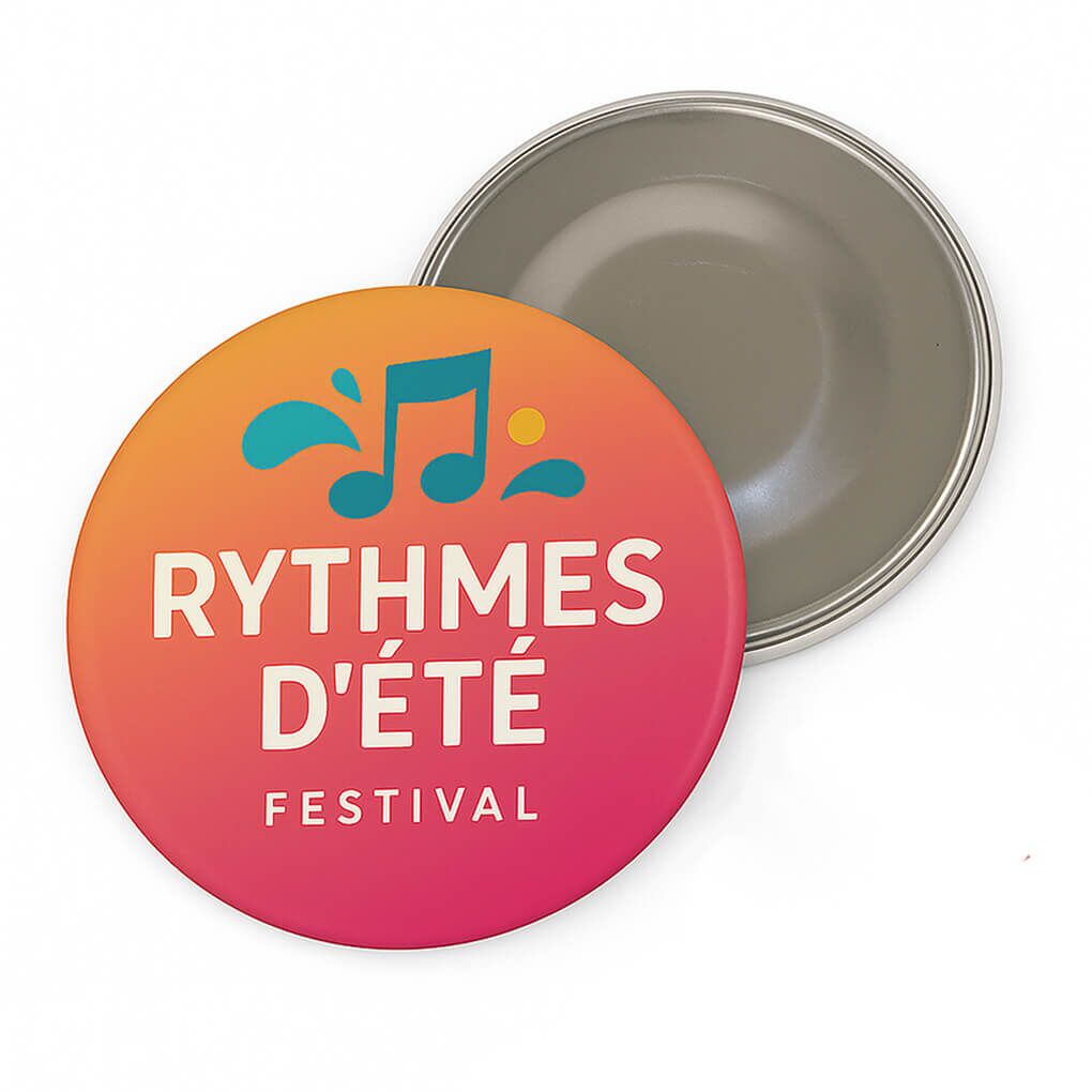 magnet badge rond ⌀ 5,6cm 94 magnet rigide publicitaire D56mm