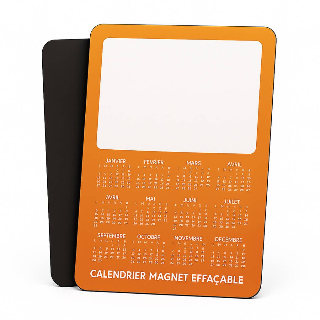 Calendrier magnétique effaçable à sec 50 Calendrier aimanté effaçable personnalisé