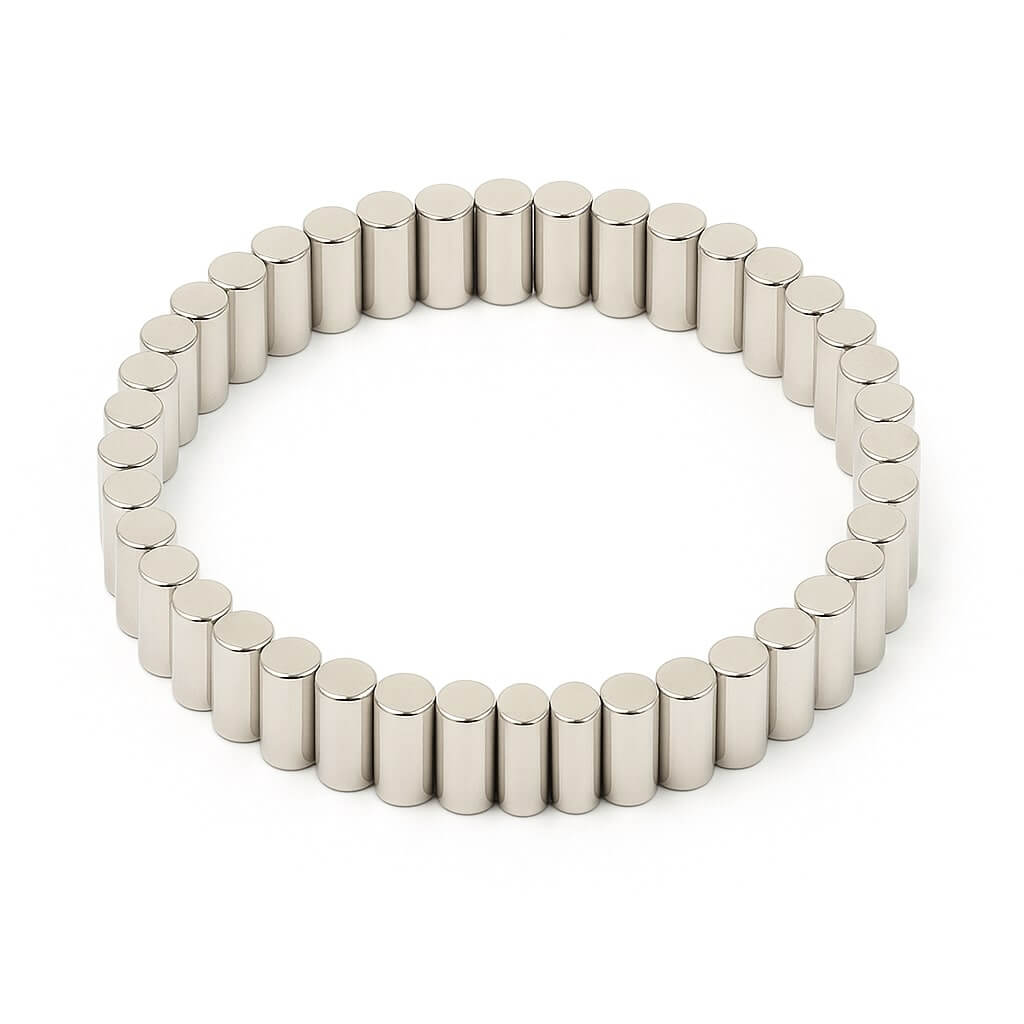 Aimant cylindrique Ø4 x 10mm nickelé, magnétisation diamétrale 47 Aimant cylindrique Ø4 x 10mm nickelé, magnétisation diamétrale – Image 2