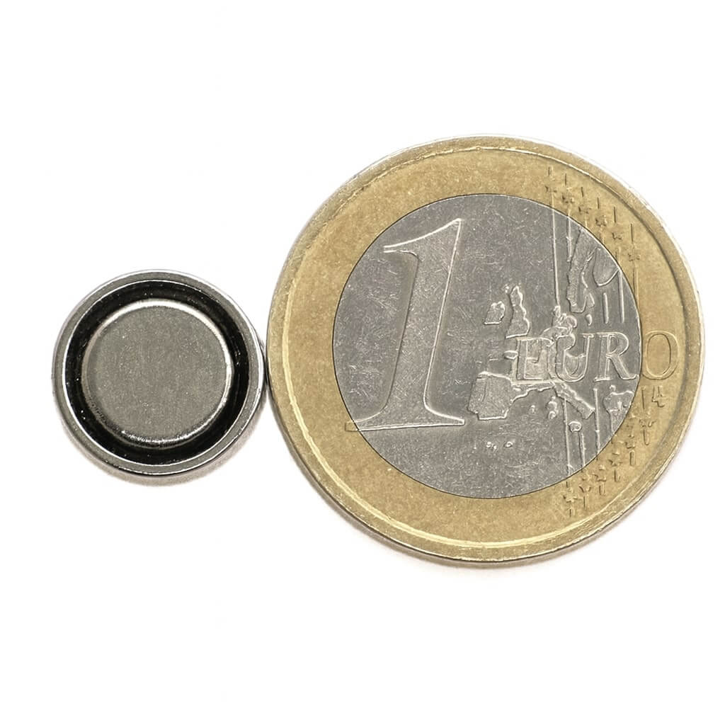 aimant néodyme en pot d'acier Ø10 x 4.5mm 51 aimant néodyme en pot d'acier Ø10 x 4.5mm