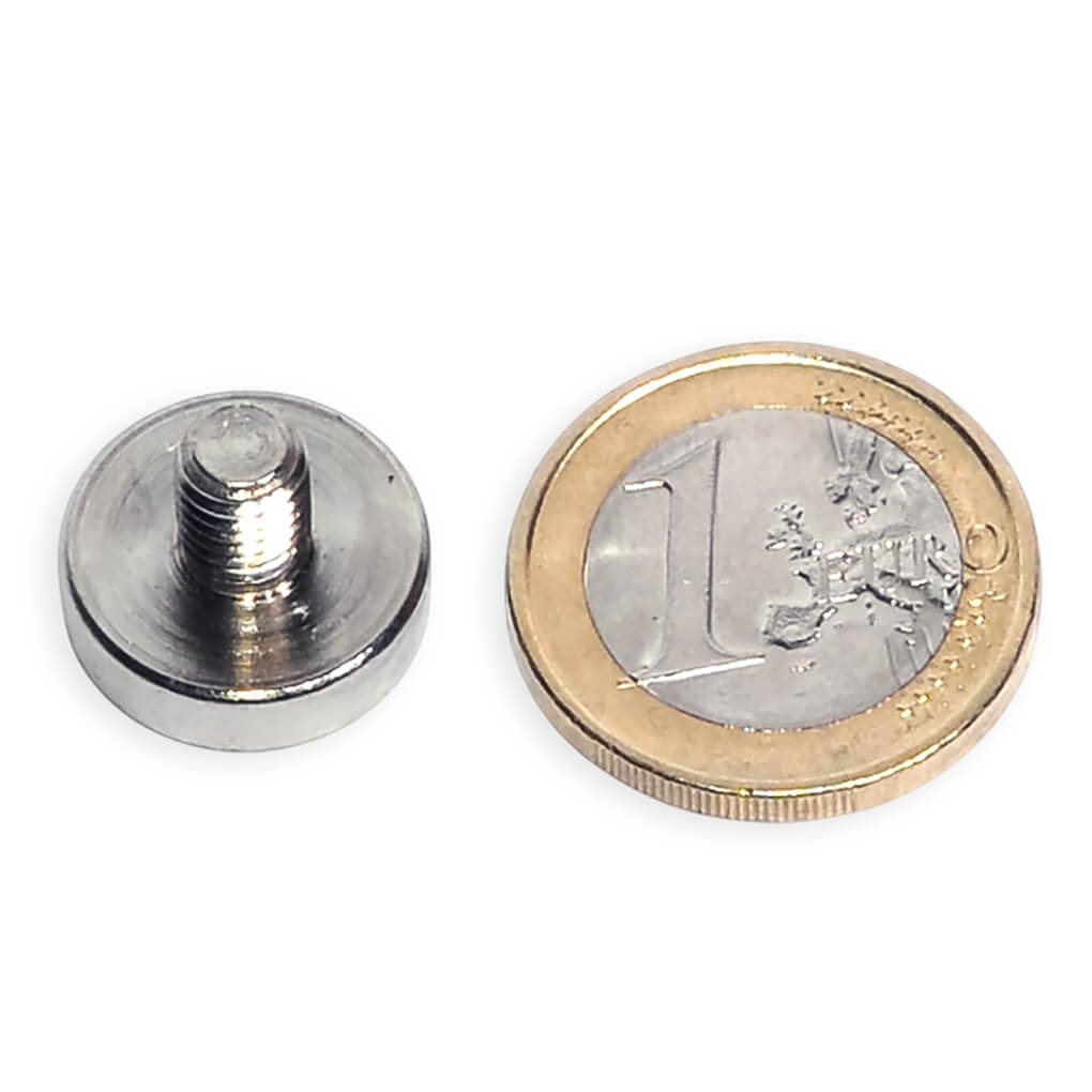 Aimant néodyme Ø 16mm avec tige filetée M4, puissance 8 kg 49 Aimant néodyme Ø 16mm avec tige filetée M4, puissance 8 kg – Image 4
