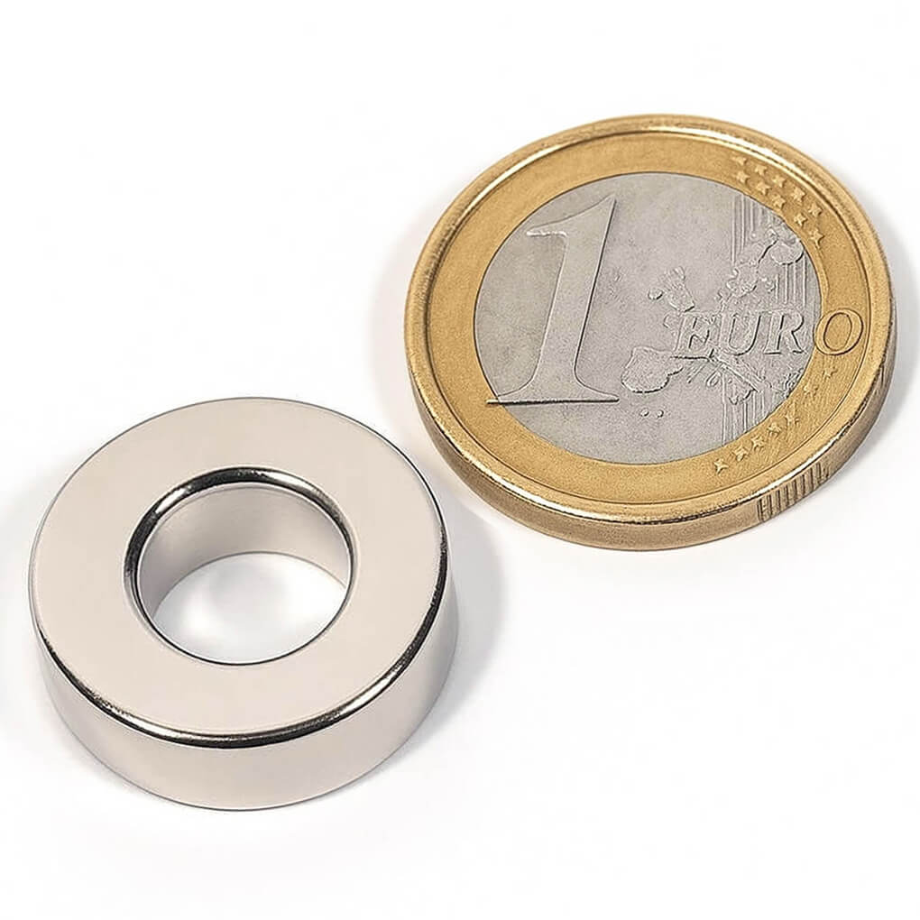 aimant néodyme anneau Øext20 x Øint10 x 5 mm, puissance 5.5Kg 46 aimant néodyme anneau Øext20 x Øint10 x 5 mm, puissance 5.5Kg