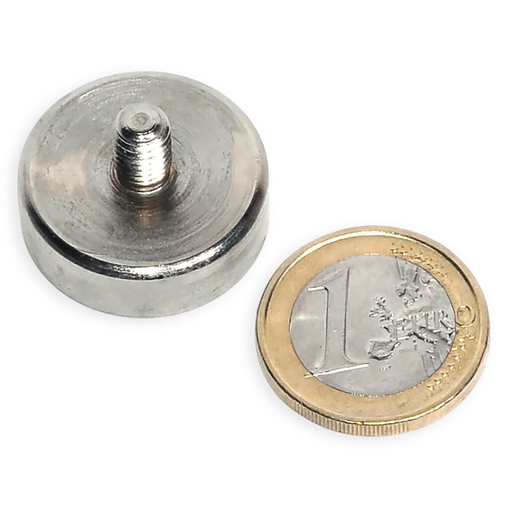 Aimant néodyme Ø 25mm avec tige filetée M5, puissance 23 kg 49 Aimant néodyme Ø 25mm avec tige filetée M5, puissance 23 kg – Image 4
