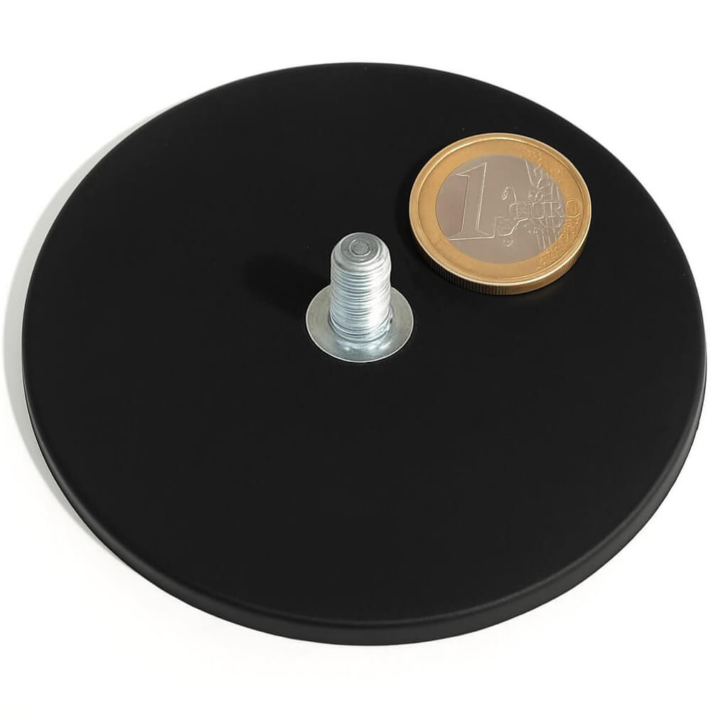Plot antiglisse Ø88mm avec tige filetée, puissance 42 kg 55 Plot antiglisse Ø88mm avec tige filetée, puissance 42 kg