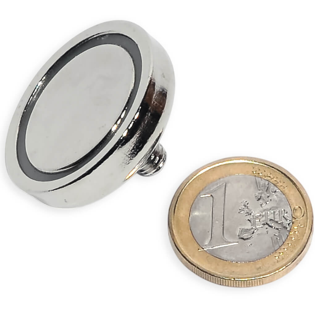 Aimant néodyme Ø 32mm avec tige filetée M6, puissance 34 kg 46 Aimant néodyme Ø 32mm avec tige filetée M6, puissance 34 kg
