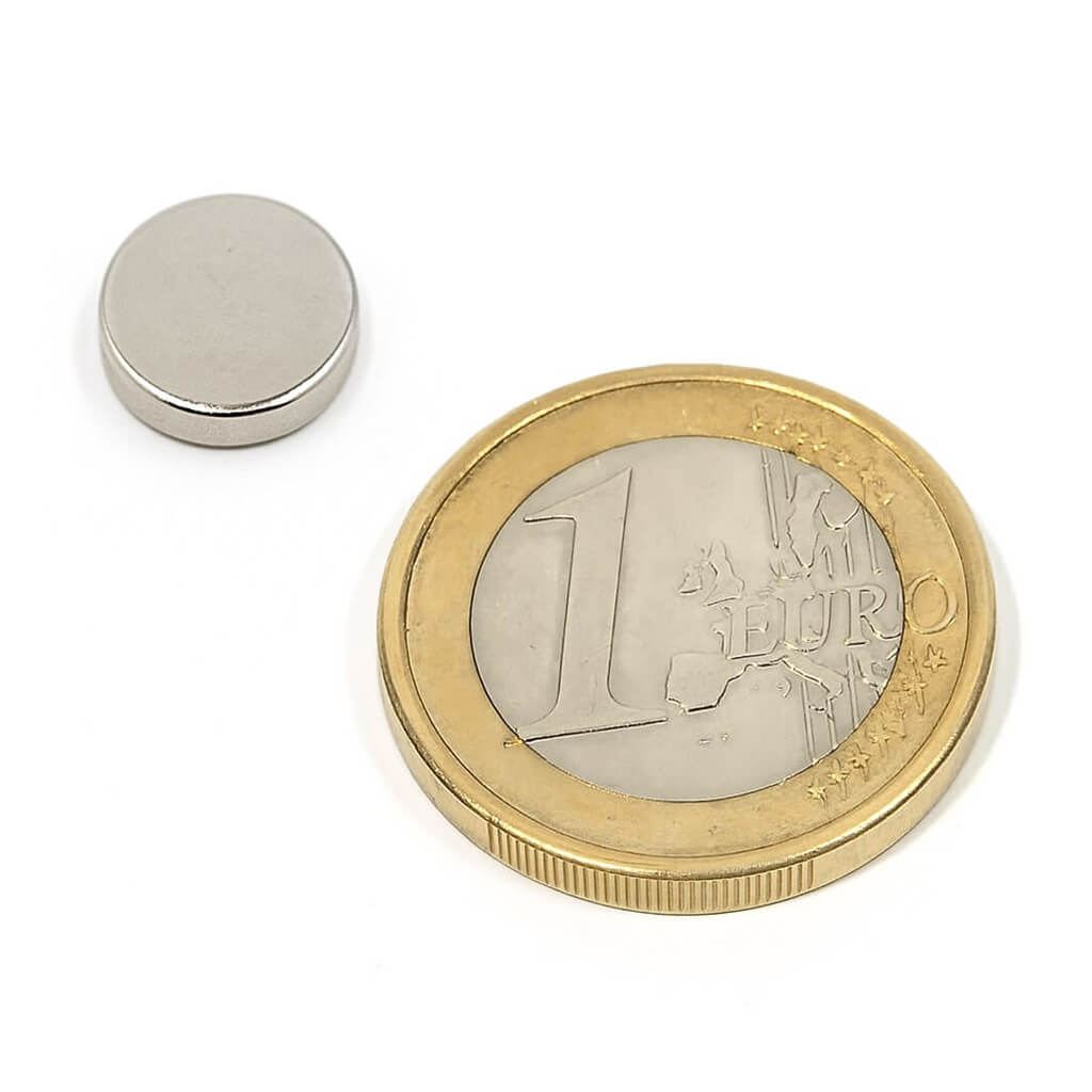 Aimant néodyme disque Ø 10x3mm, puissance 1.8kg 46 Aimant néodyme disque Ø 10x3mm, puissance 1.8kg