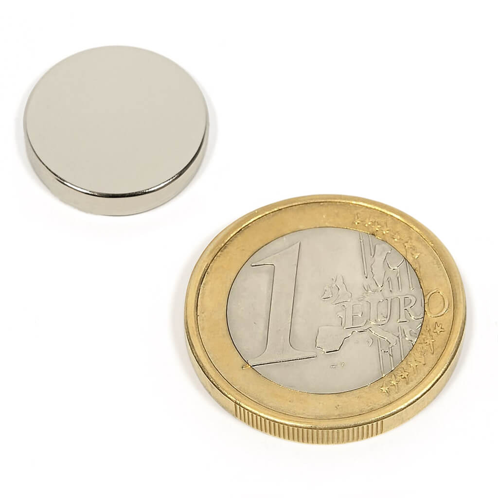 Aimant néodyme disque Ø15 x 3mm, puissance 3,2kg 46 Aimant néodyme disque Ø15 x 3mm, puissance 3,2kg