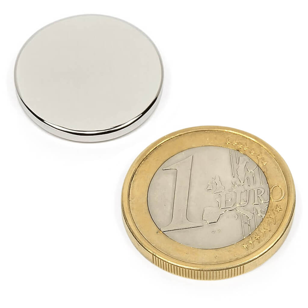 Aimant néodyme disque Ø20 x 2mm, puissance 2.9kg 92 Aimant néodyme disque Ø20 x 2mm, puissance 2.9kg