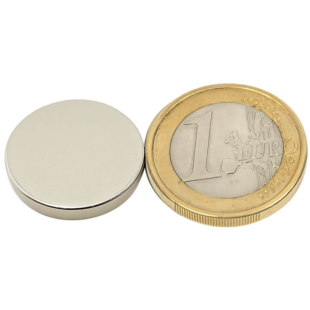 Aimant néodyme disque Ø20 x 3mm, puissance 4.3kg 46 Aimant néodyme disque Ø20 x 3mm, puissance 4.3kg