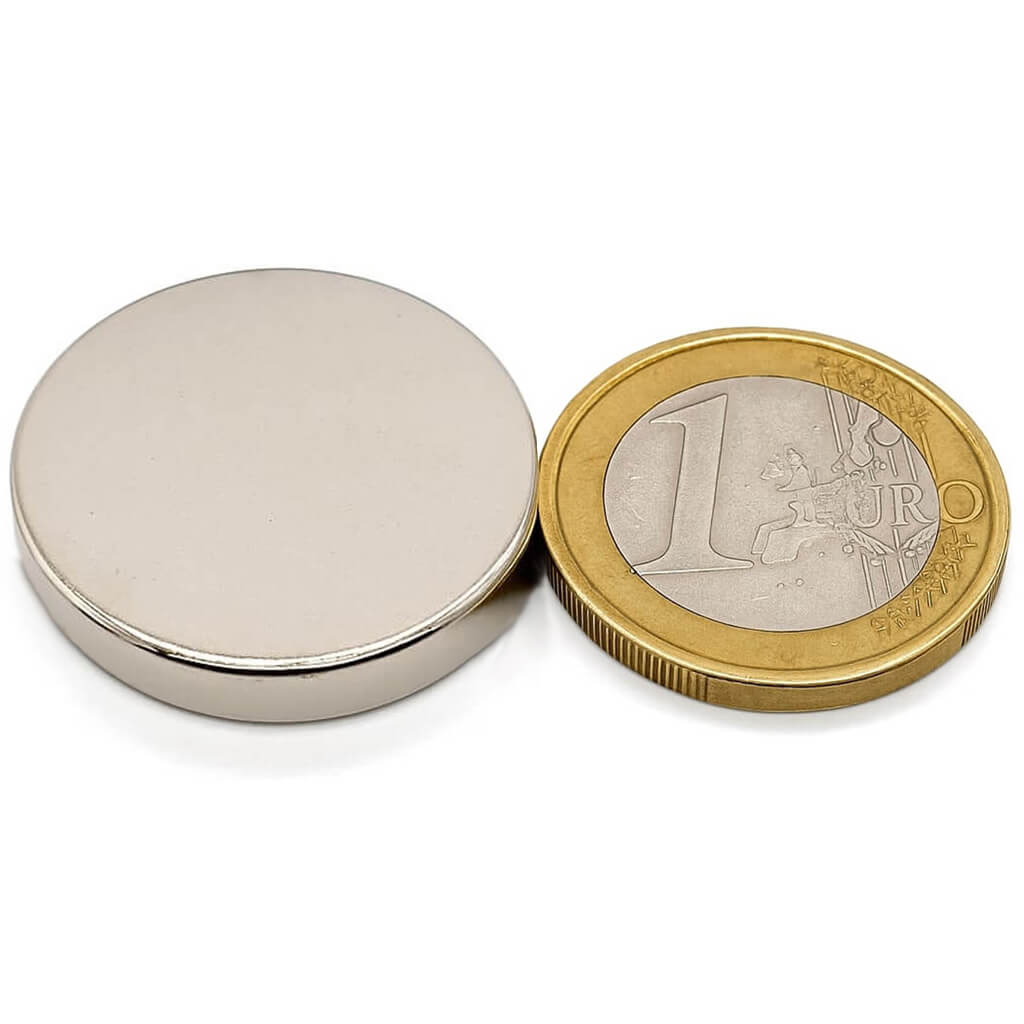 Aimant néodyme disque Ø25 x 5mm, puissance 8.3kg 46 Aimant néodyme disque Ø25 x 5mm, puissance 8.3kg