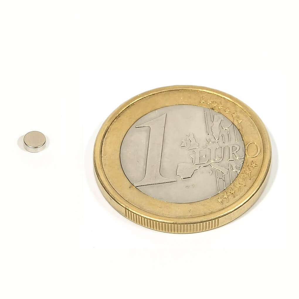 Aimant néodyme disque Ø 3x1.5mm, puissance 0.19kg 46 Aimant néodyme disque Ø 3x1.5mm, puissance 0.19kg