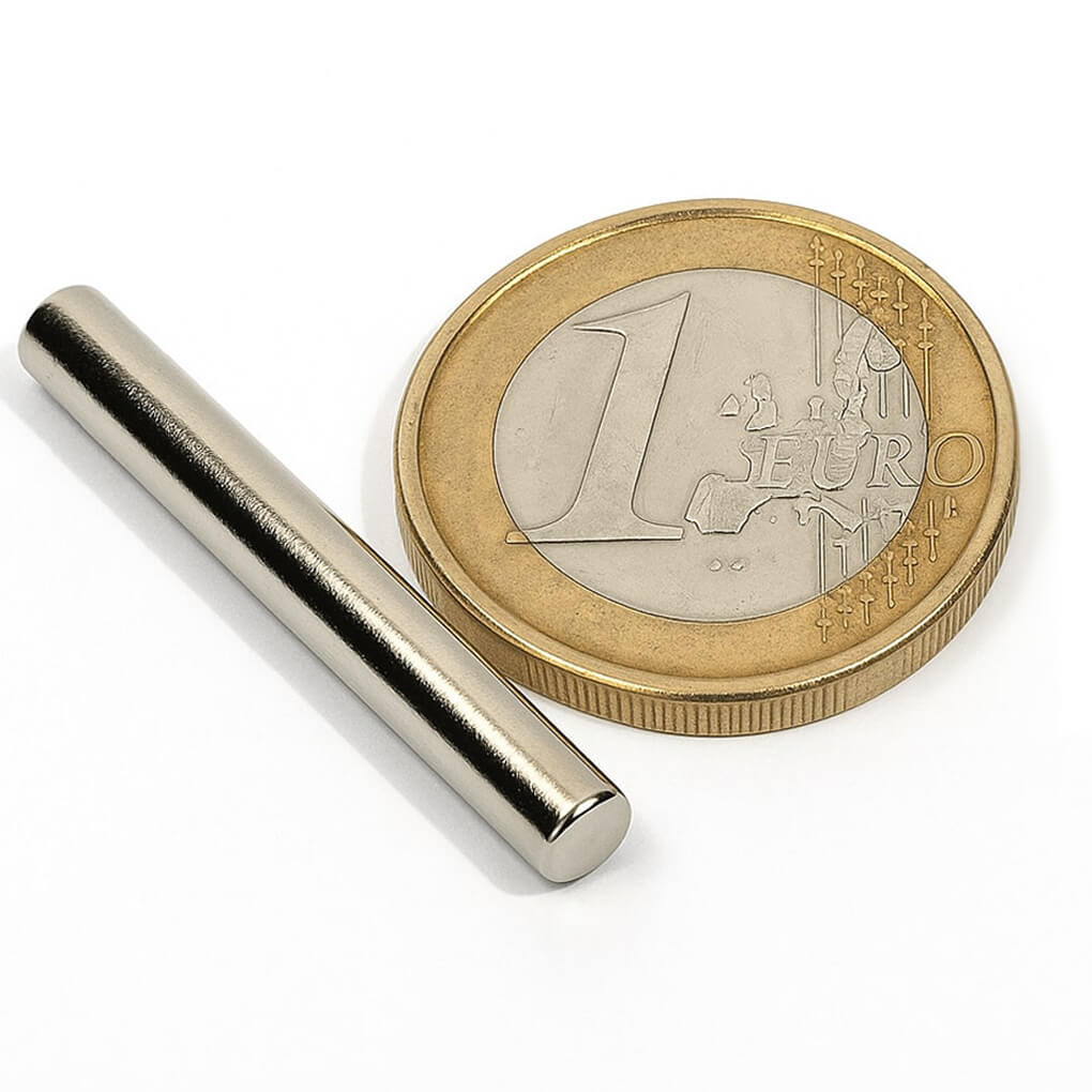 Aimant néodyme disque Ø 5x30mm, puissance 1.05kg 46 Aimant néodyme disque Ø 5x30mm, puissance 1.05kg