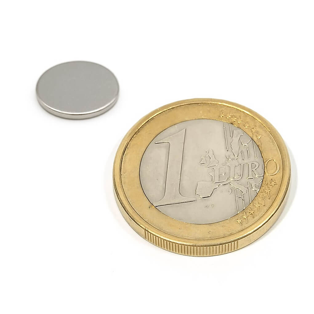 Aimant néodyme disque Ø12 x 1mm, puissance 0.770kg 46 Aimant néodyme disque Ø12 x 1mm, puissance 0.770kg
