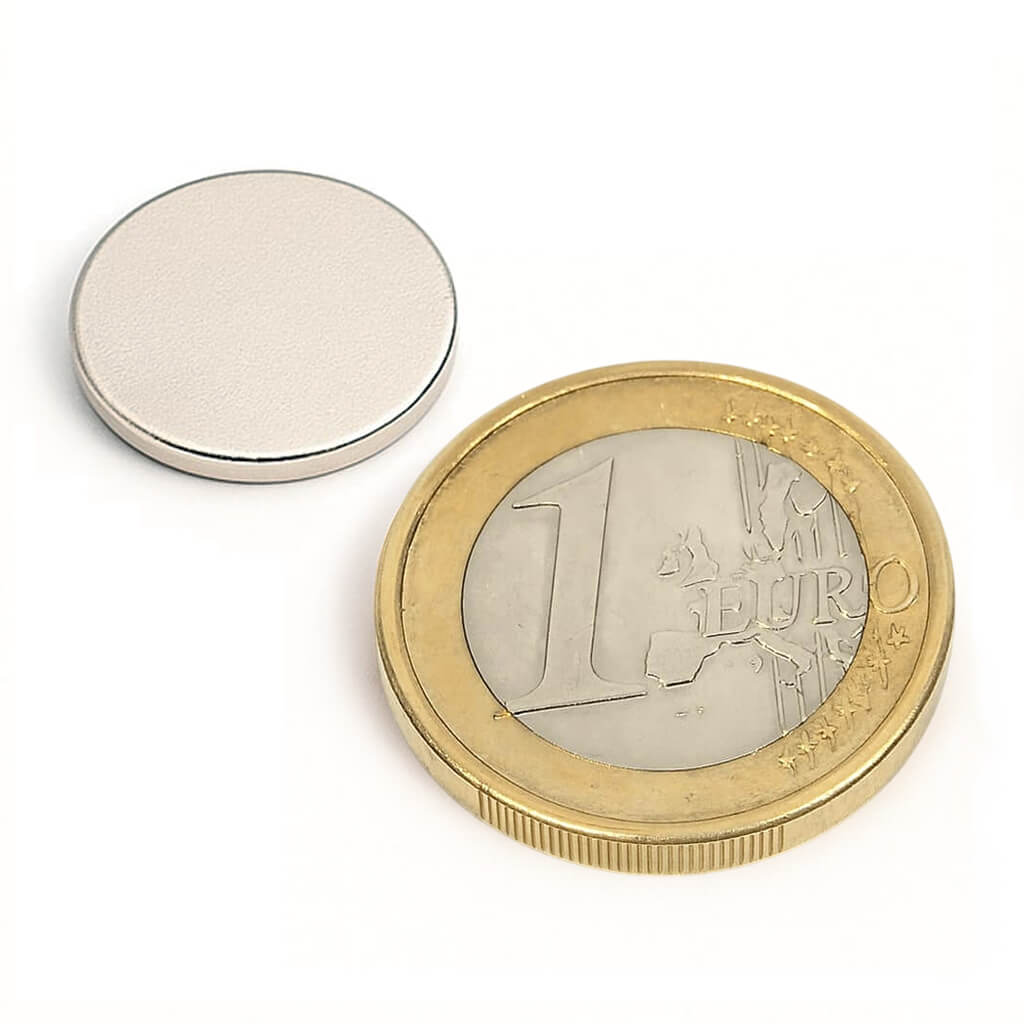 Aimant néodyme disque Ø15 x 1,5mm, puissance 1,36kg 46 Aimant néodyme disque Ø15 x 1,5mm, puissance 1,36kg