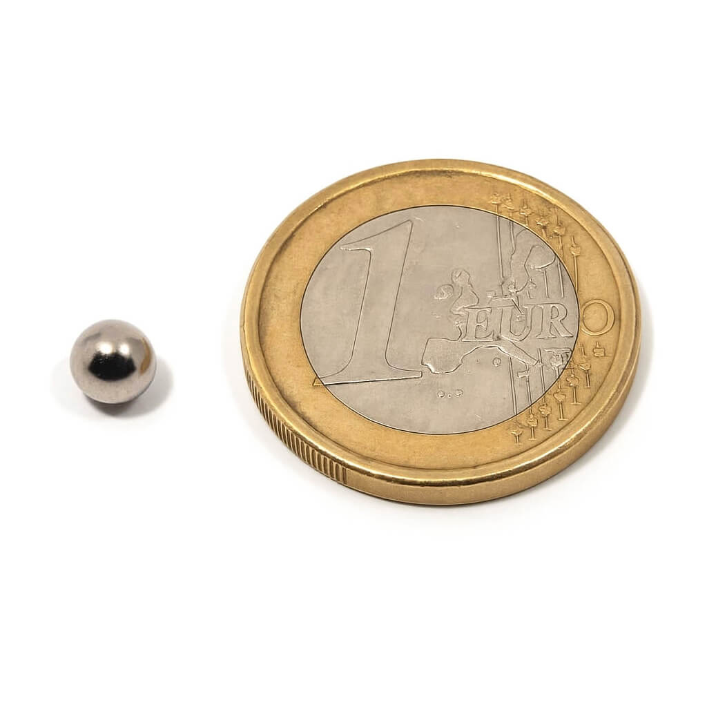 Aimant néodyme bille ⌀5, puissance 0.36kg 46 Aimant néodyme bille ⌀5, puissance 0.36kg