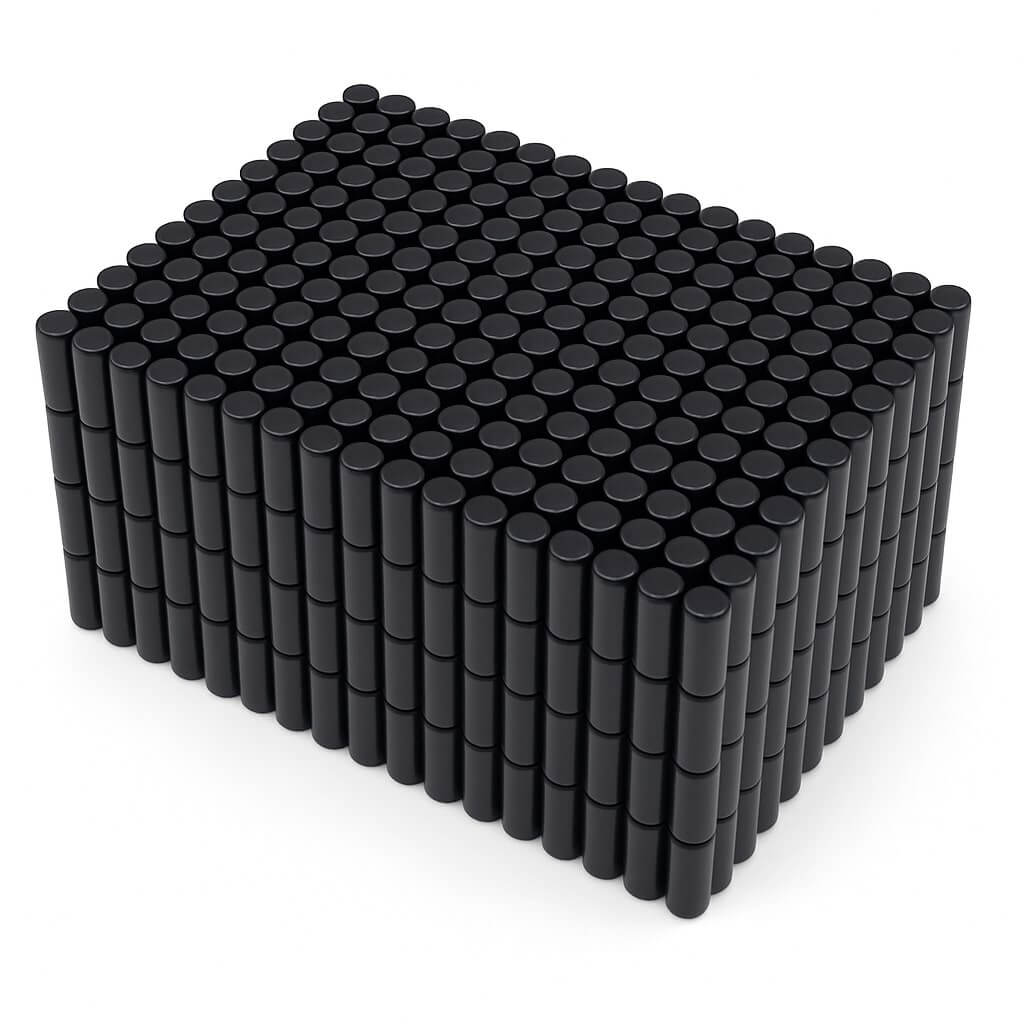 Aimant cylindrique Ø4 x 10mm époxy, magnétisation diamétrale 48 Aimant cylindrique Ø4 x 10mm époxy, magnétisation diamétrale – Image 3