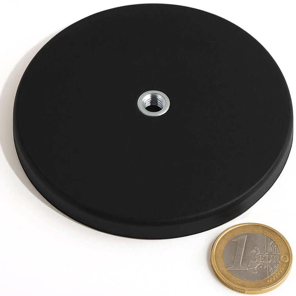 Plot antiglisse Ø88mm avec trou fileté, puissance 42 kg 50 Plot antiglisse Ø88mm avec trou fileté, puissance 42 kg