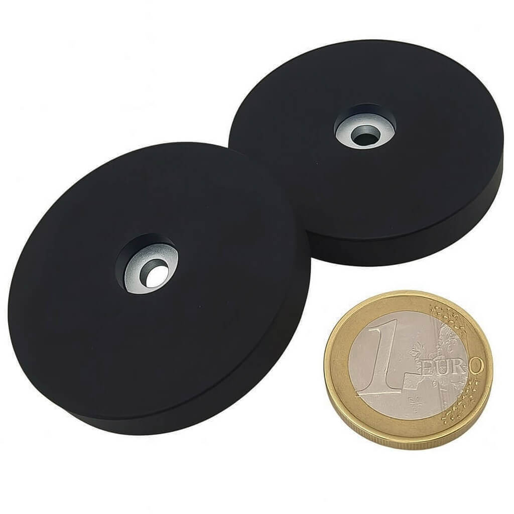 Plot antigliss Ø43mm avec trou cylindrique, puissance 9 kg 63 Plot antigliss Ø43mm avec trou cylindrique, puissance 9 kg