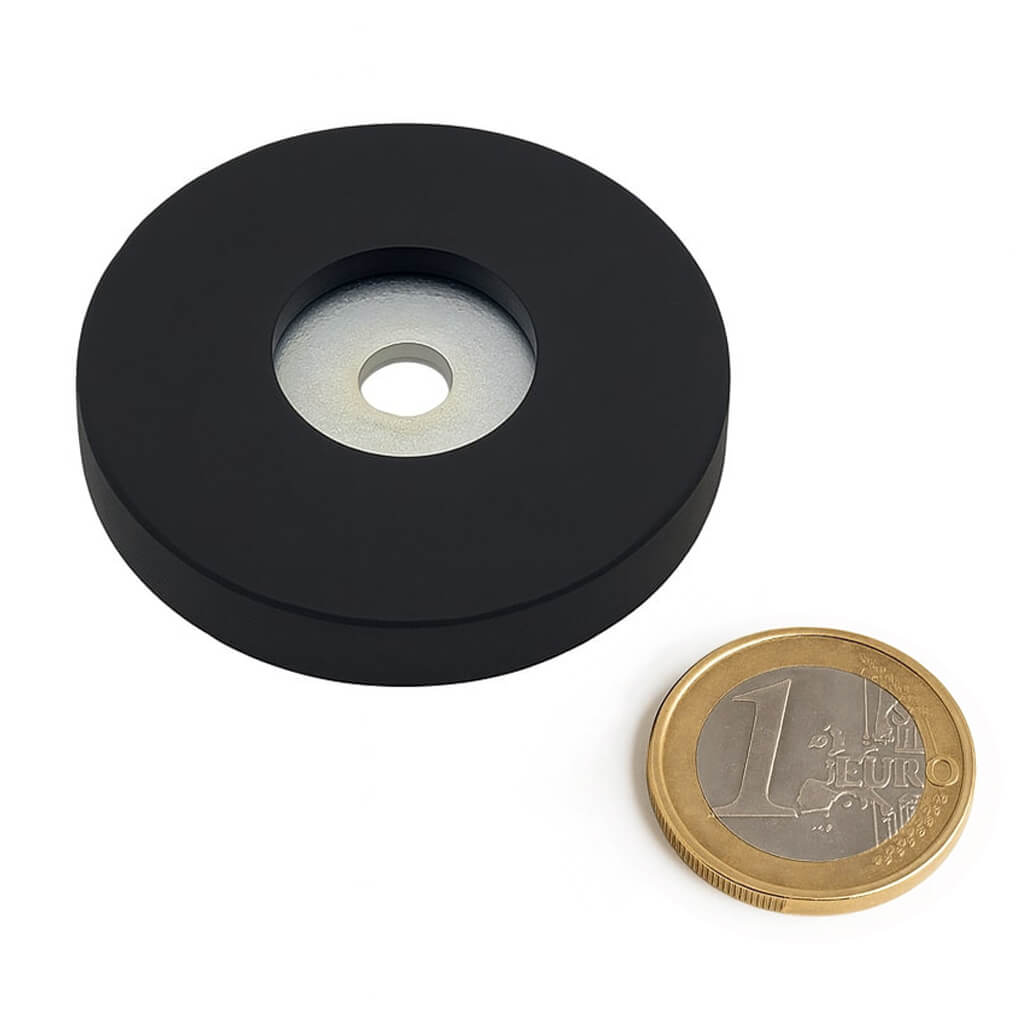 Plot antigliss Ø57mm avec trou cylindrique, puissance 18kg 64 Plot antigliss Ø57mm avec trou cylindrique, puissance 18kg