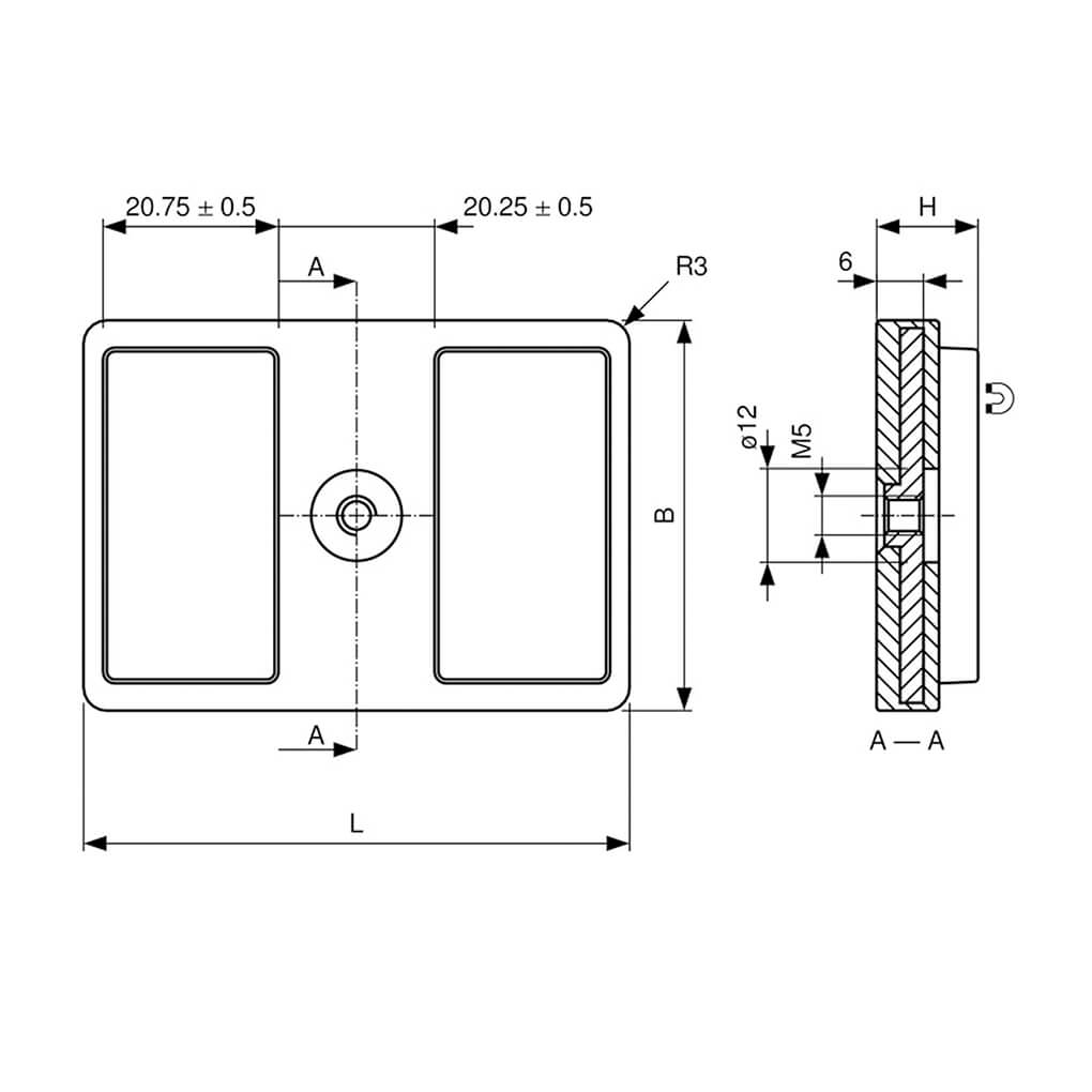 Aimant néodyme caoutchouc 70x50x13 plot antigliss super puissant, puissance 29 kg 48 Aimant néodyme caoutchouc 70x50x13 plot antigliss super puissant, puissance 29 kg – Image 3