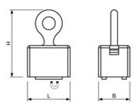 Aimant ferrite avec oeillet 47 Aimant ferrite avec oeillet – Image 2