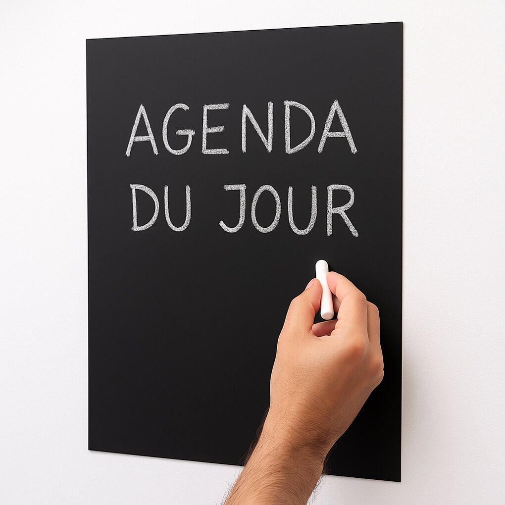 Caoutchouc ferreux brut autocollant A3 58 tableau noir magnétique A3