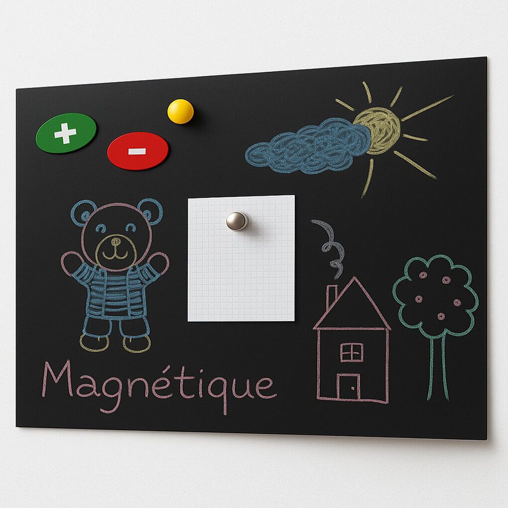 Feuille ferreuse brute adhésive 100x60cm 55 tableau magnétique autocollant souple 100x60cm
