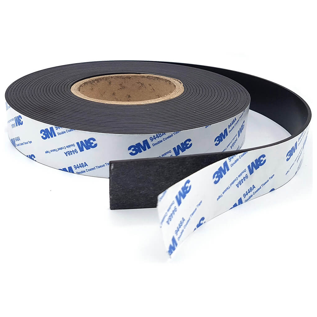 Bande magnétique autocollante 30mm x 2mm x 10mètres adhésif 3M 48 Bande magnétique autocollante 30mm x 2mm x 10mètres adhésif 3M