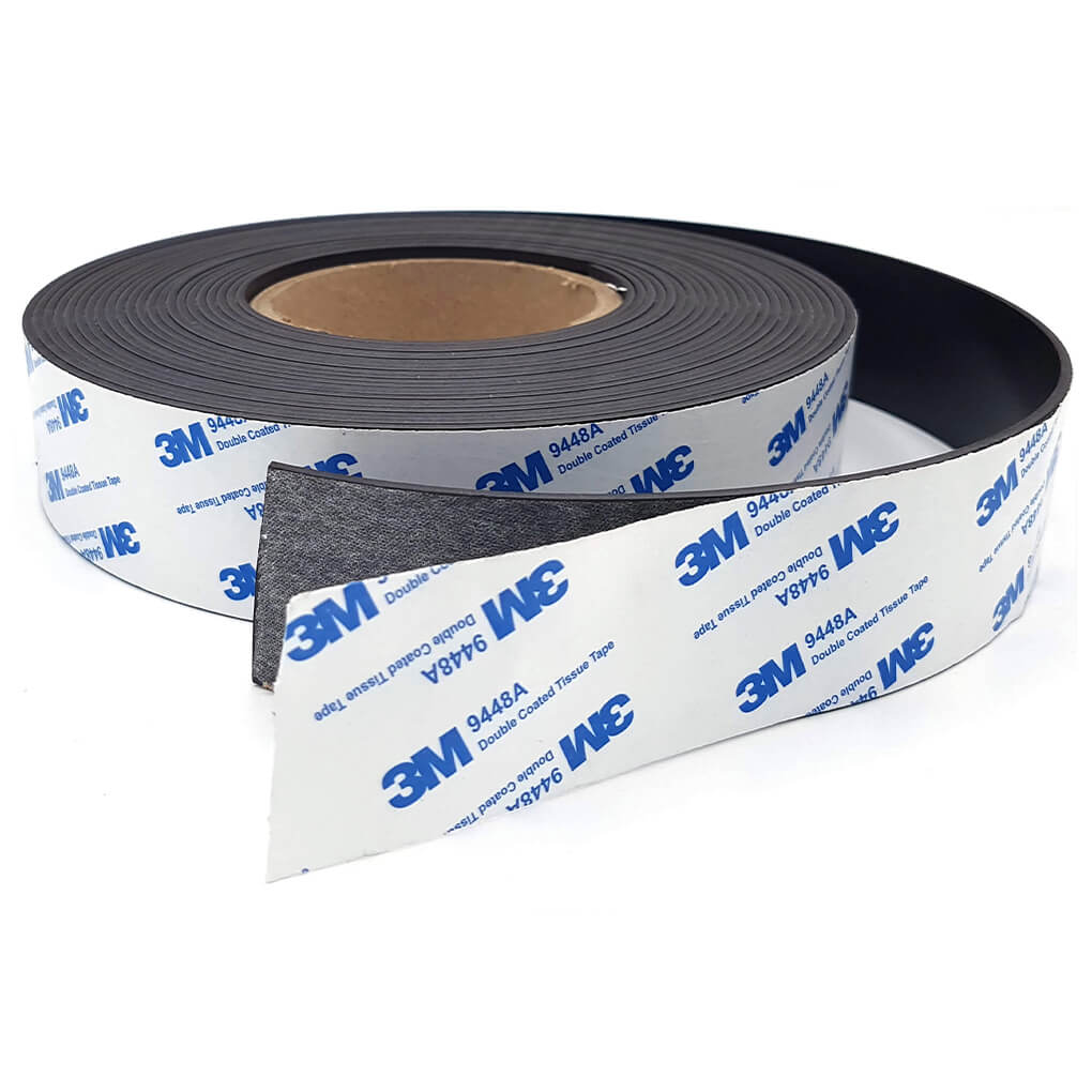 Bande magnétique autocollante 40mm x 2mm x 10mètres adhésif 3M 49 Bande magnétique autocollante 40mm x 2mm x 10mètres adhésif 3M