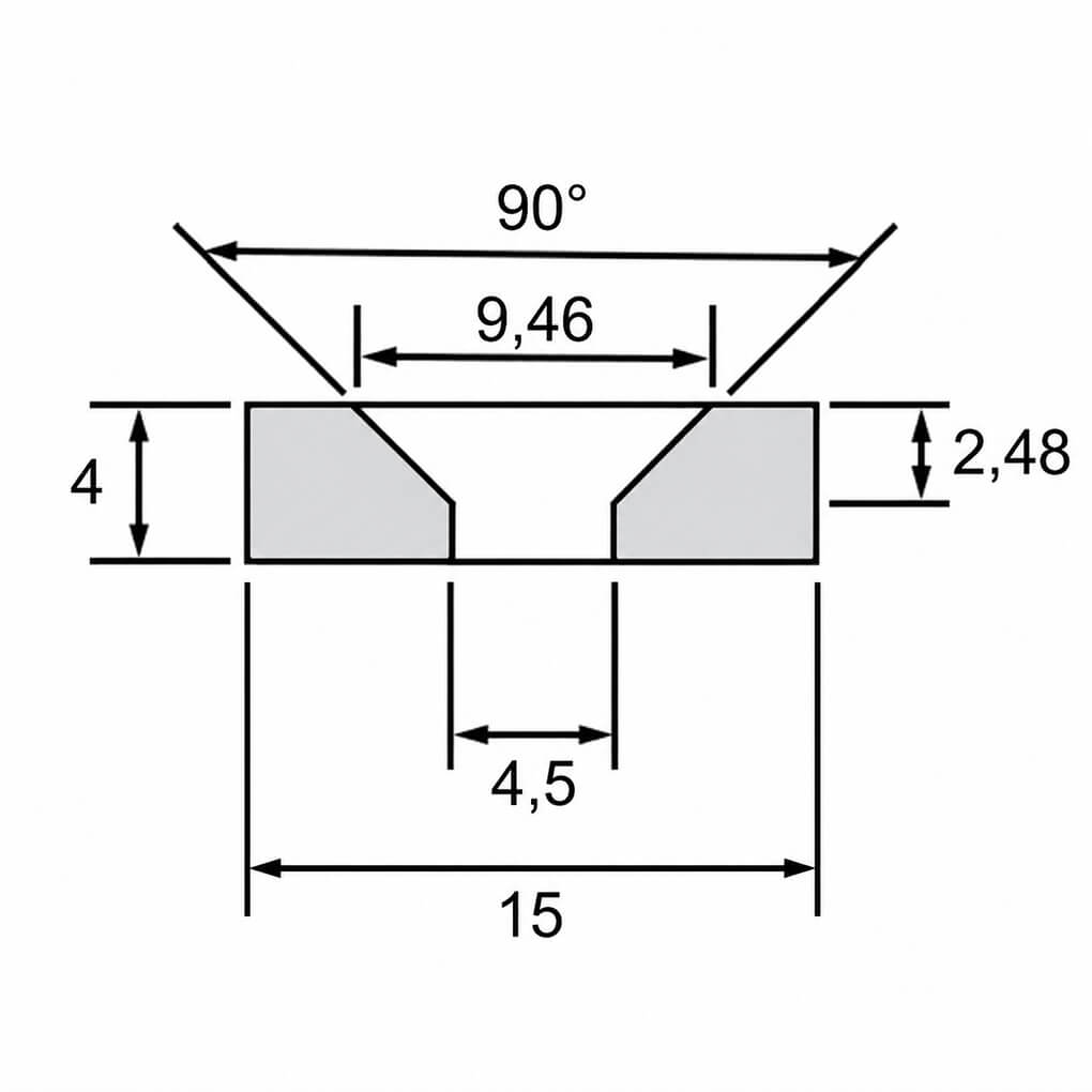 Aimant néodyme à visser 15x15x4, puissance 4Kg 49 Aimant néodyme à visser 15x15x4, puissance 4Kg – Image 4