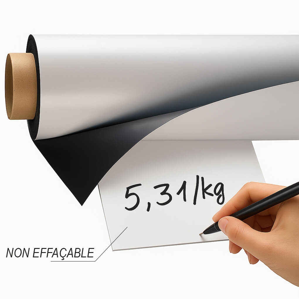 Rouleau magnétique PVC blanc 49 Rouleau magnétique PVC blanc – Image 4