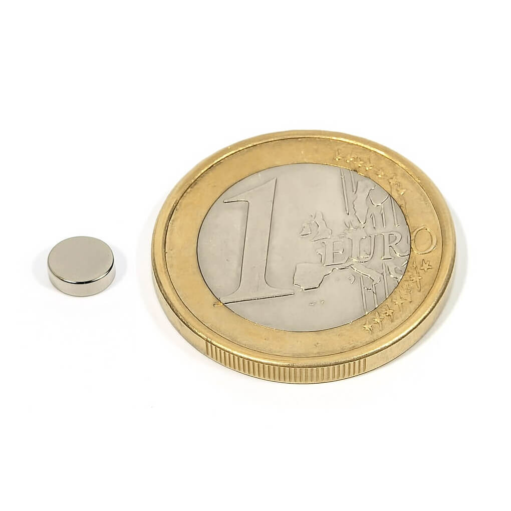 Aimant néodyme disque Ø 5x1.5mm, puissance 0.37kg 53 Aimant néodyme disque Ø 5x1.5mm, puissance 0.37kg