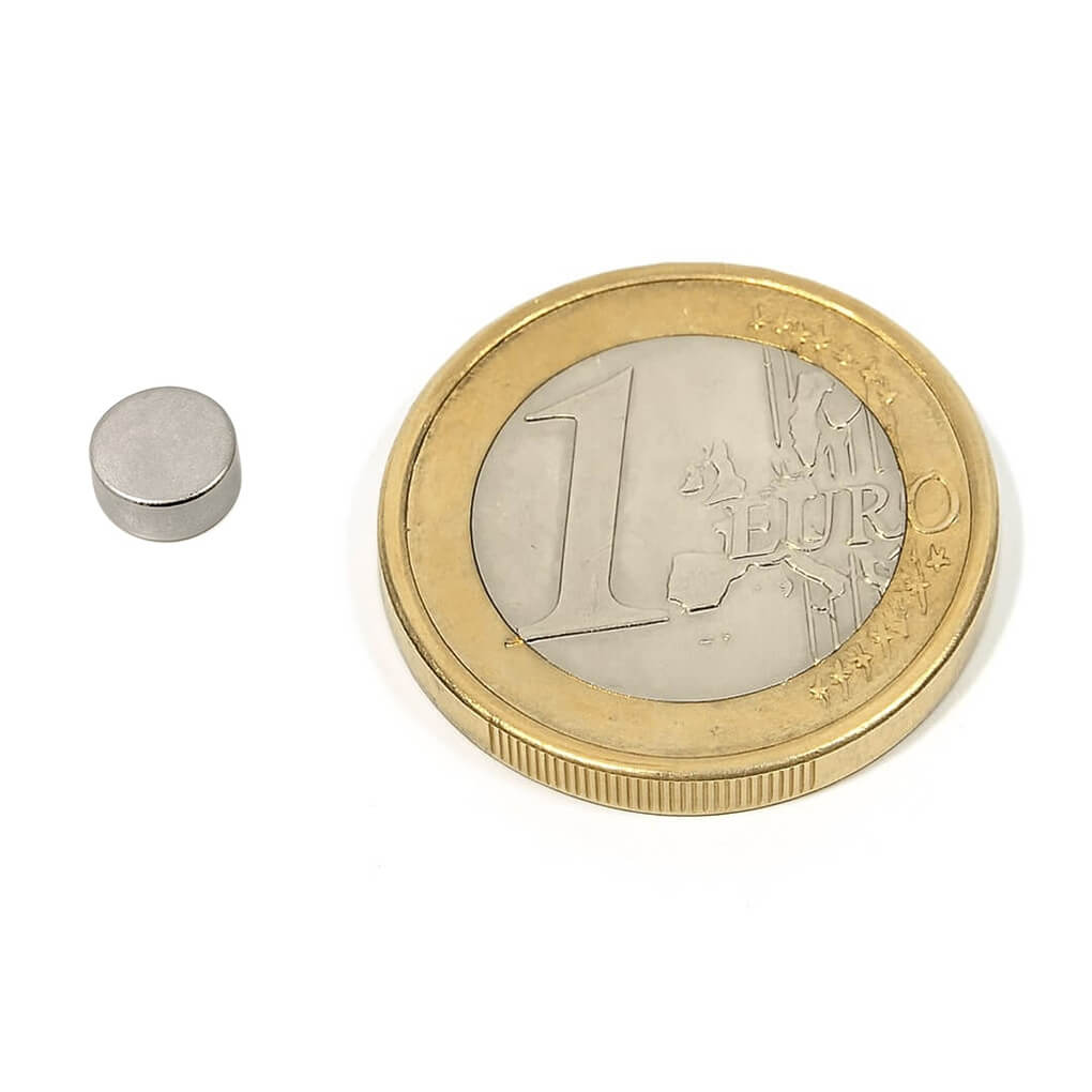 Aimant néodyme disque Ø 6x3mm, puissance 0.99kg 60 Aimant néodyme disque Ø 6x3mm, puissance 0.99kg