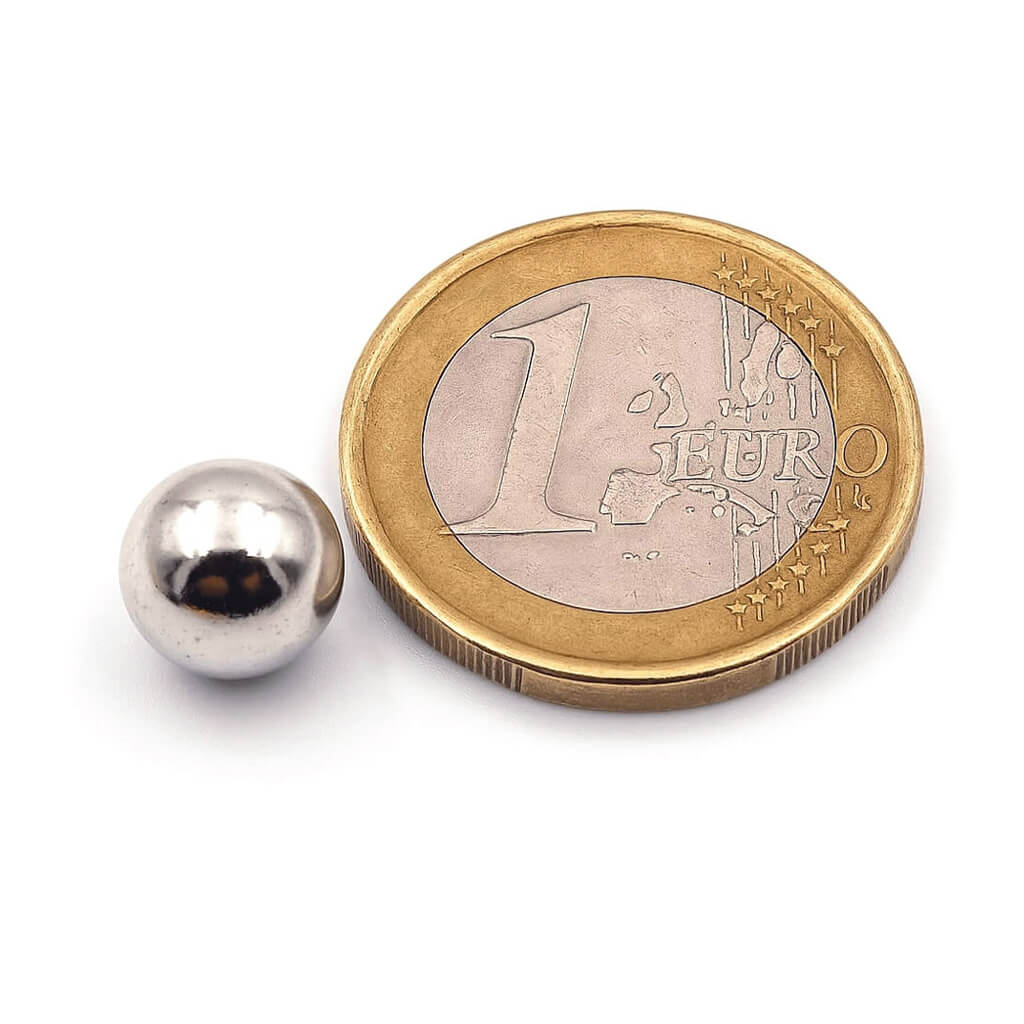 Aimant néodyme bille ⌀8, puissance 0.85kg 47 Aimant néodyme bille ⌀8, puissance 0.85kg