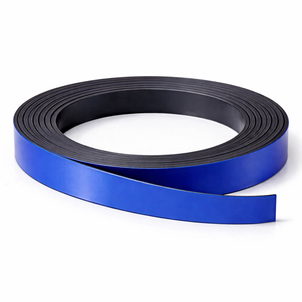 Bande magnétique bleue 20mm x 1mm x 5 mètres 52 Bande magnétique bleue 20mm x 1mm x 5 mètres