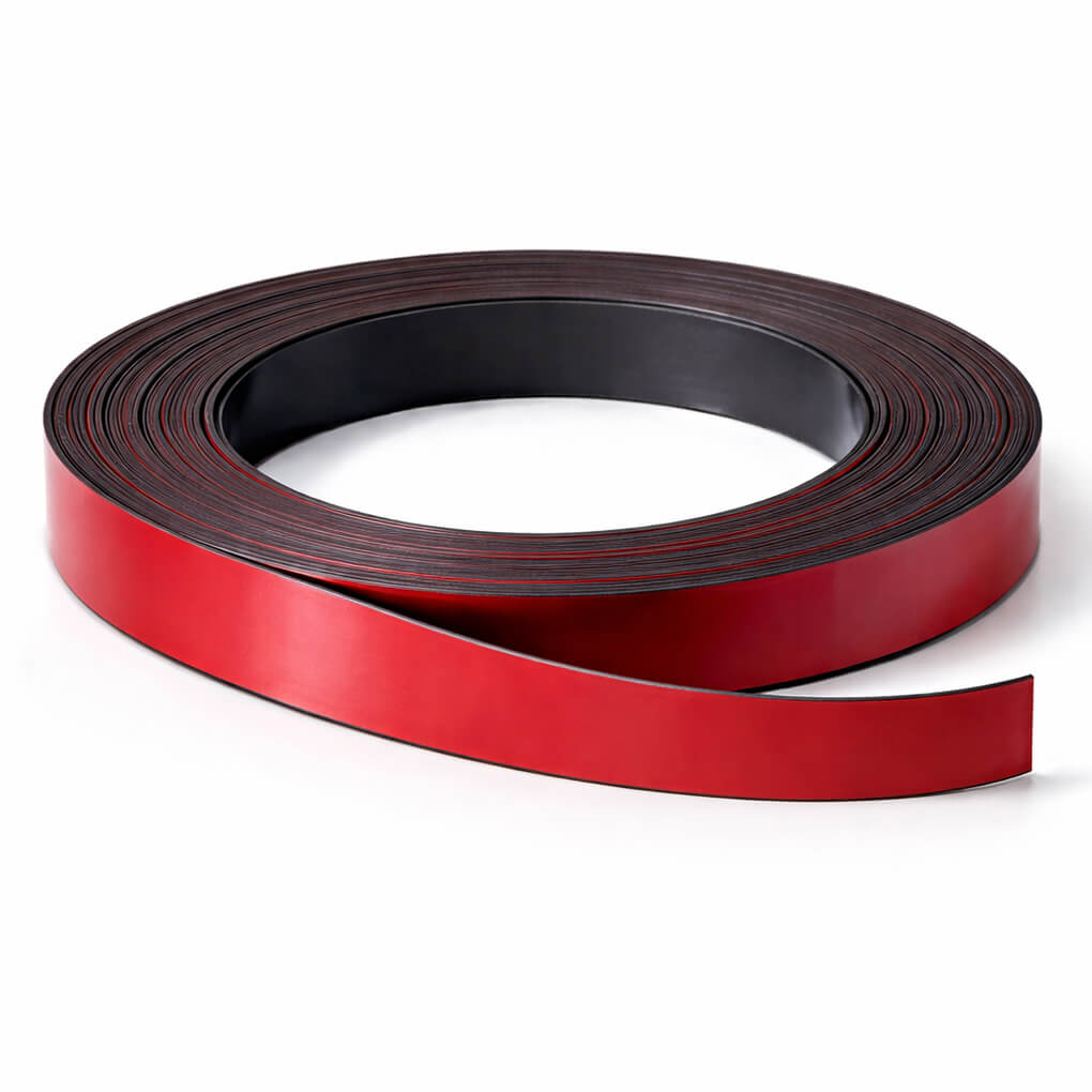 Bande magnétique rouge 20mm x 1mm x 5 mètres 51 Bande magnétique rouge 20mm x 1mm x 5 mètres