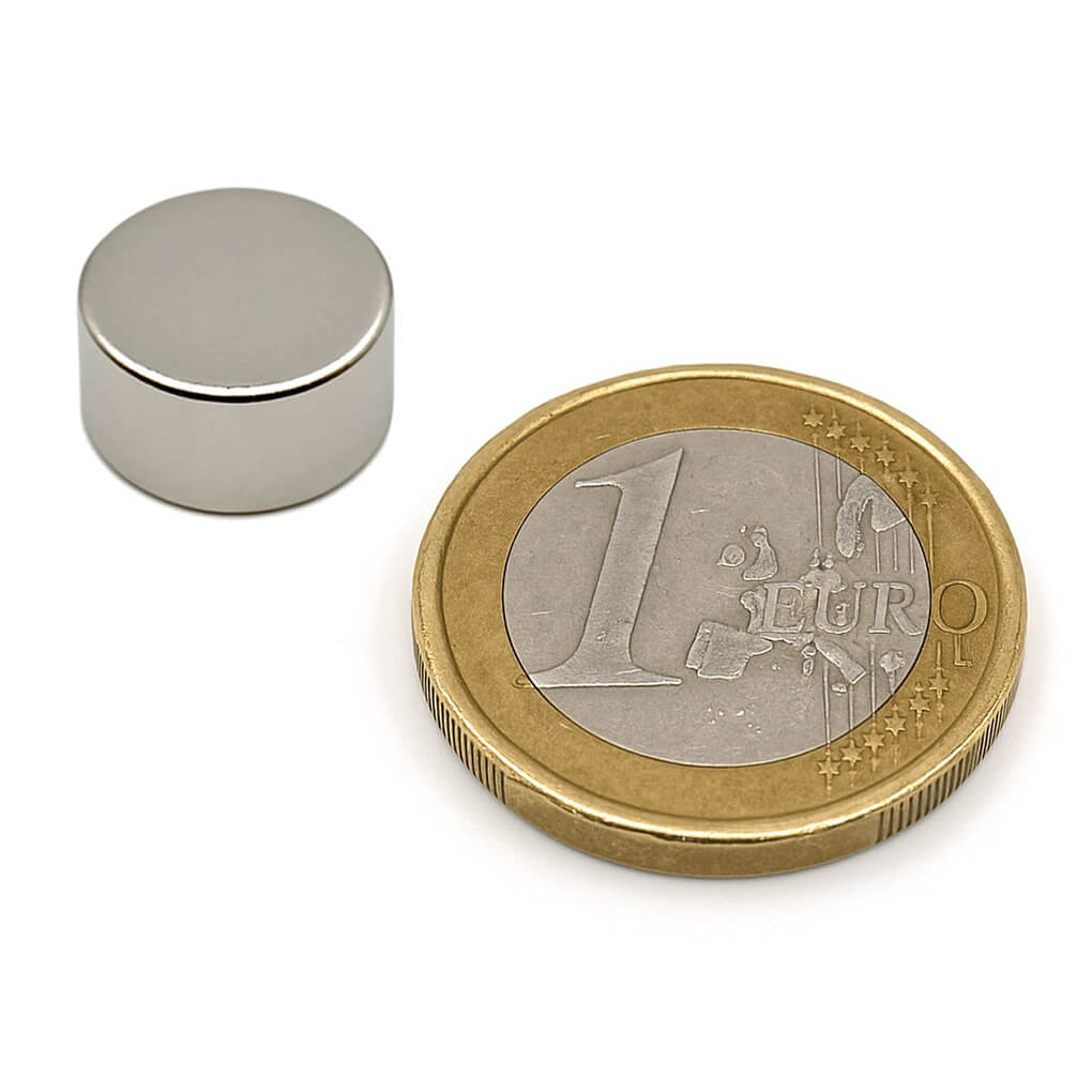 Aimant néodyme disque Ø12 x 5mm, puissance 3.60kg 57 Aimant néodyme disque Ø12 x 5mm, puissance 3.60kg