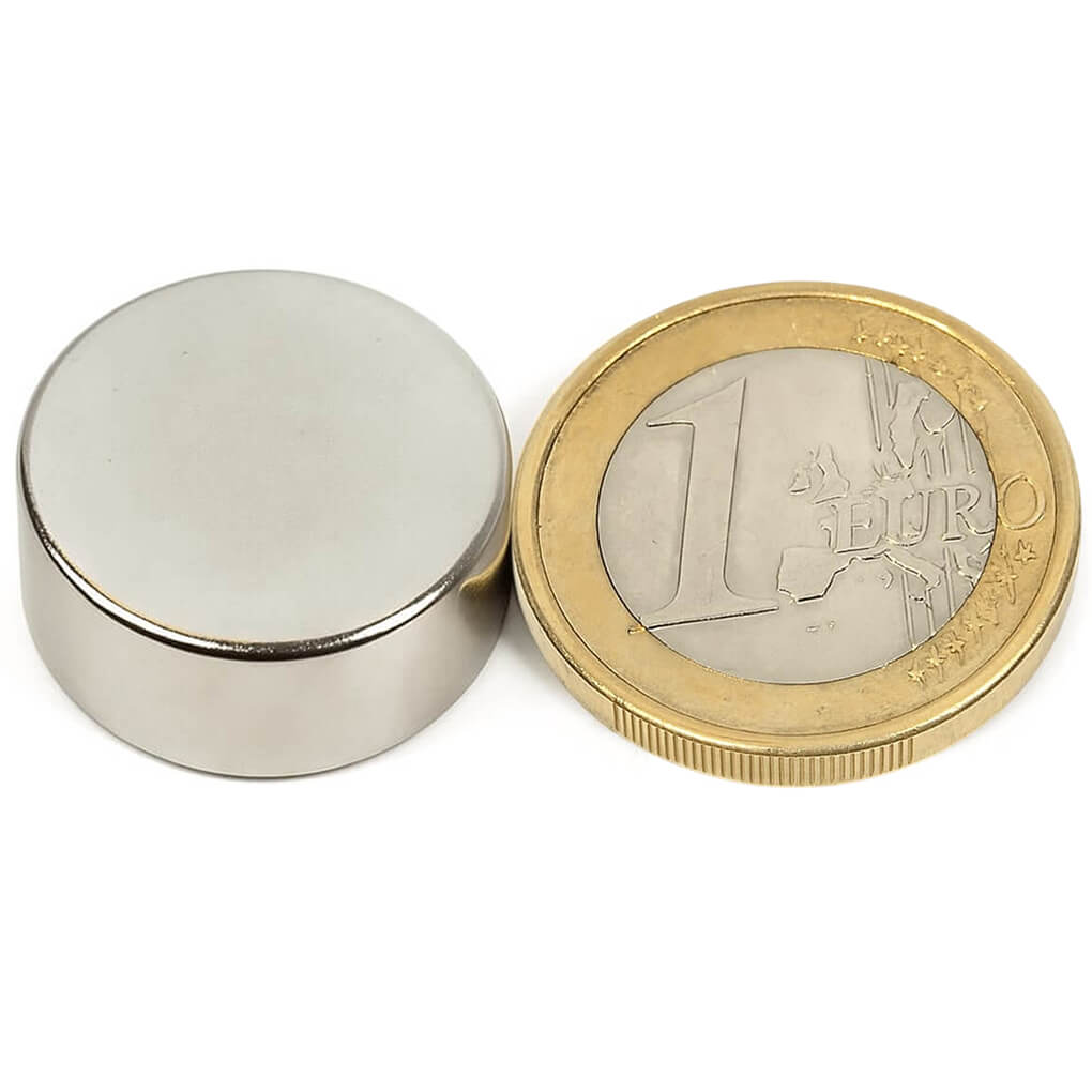 Aimant néodyme disque Ø20 x 10mm, puissance 11kg 48 Aimant néodyme disque Ø20 x 10mm, puissance 11kg